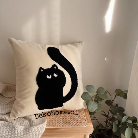 Funda Bordada Cat Negra