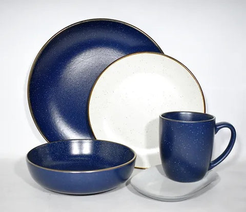 Set Gratinado Azul marino y blanco (5 piezas)